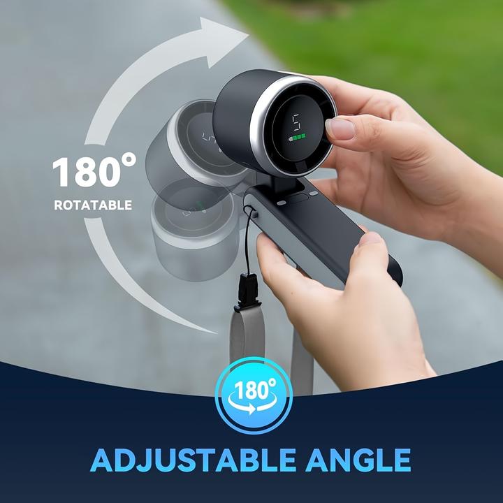 Produktbild PhoneLook Tragbarer faltbarer USB-Lüfter wiederaufladbar ultra-leise 5 Geschwindigkeiten 3600mAh Akku 10h Lauf (60 dB)