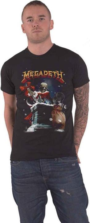 Immagine prodotto Megadeth Maglietta di Natale unisex adulto Santa Vic Chimney in cotone (M)