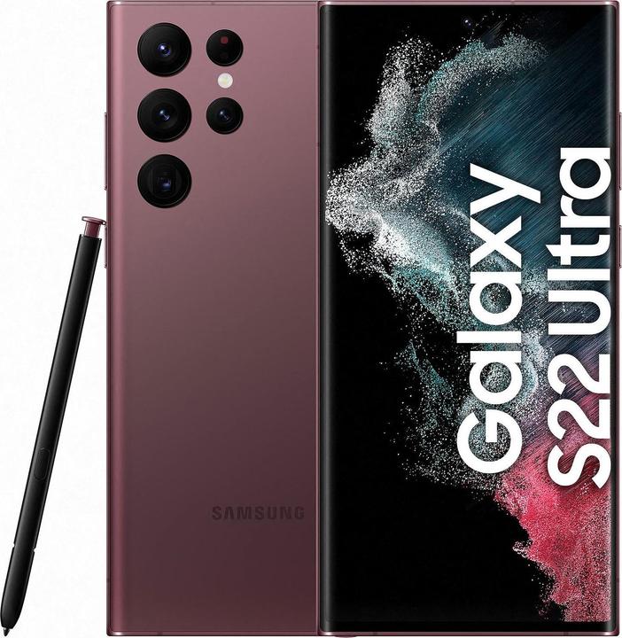 Re!commerce Galaxy S22 Ultra 5G (double sim) (256 Go, Bourgogne, Marron, 6.80", 108 Mpx, Double SIM, B / Très bon)