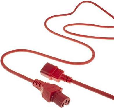 Immagine prodotto Cavo di alimentazione C14 - C15 rosso 2 m (2 m)