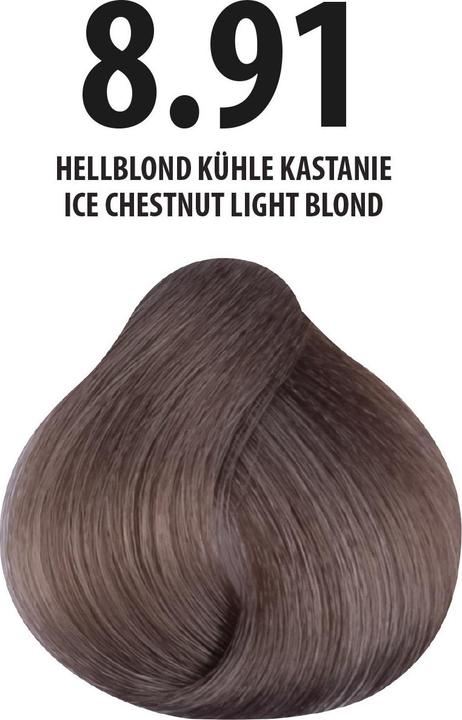 Immagine prodotto FemMas 8,91) Tinta per capelli Biondo chiaro Cool Chestnut 100ml (Biondo chiaro castagna fredda 100ml)