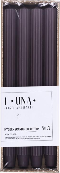 Actual product image Donau Home Long fluted table candle 4 pcs. (4 pcs.)