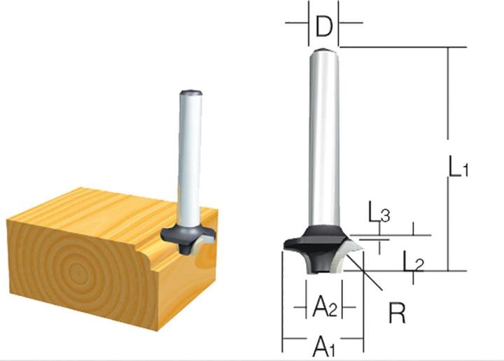 Produktbild Makita Fräser Rundkanten 6mm