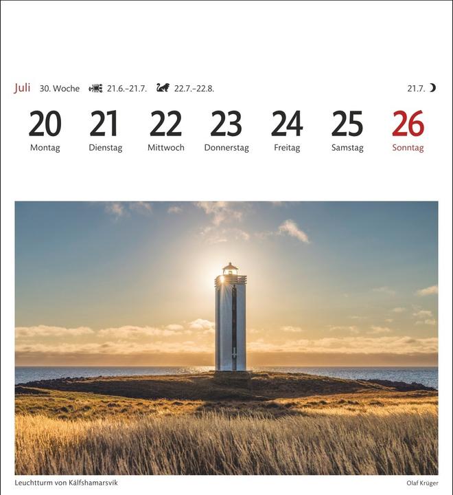 Produktbild Harenberg Island Sehnsuchtskalender 2026 - Wochenkalender mit 53 Postkarten (Deutsch)