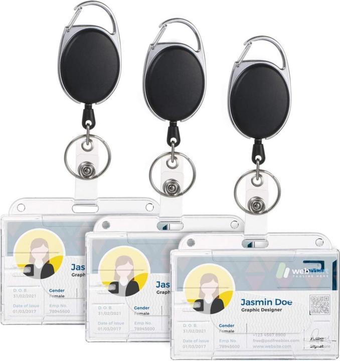 Immagine prodotto Werkstein Anti-Lost Key-Bak Schlüsselanhänger mit Gürtelclip / Kartenhalter / Ausweishülle 3er Set
