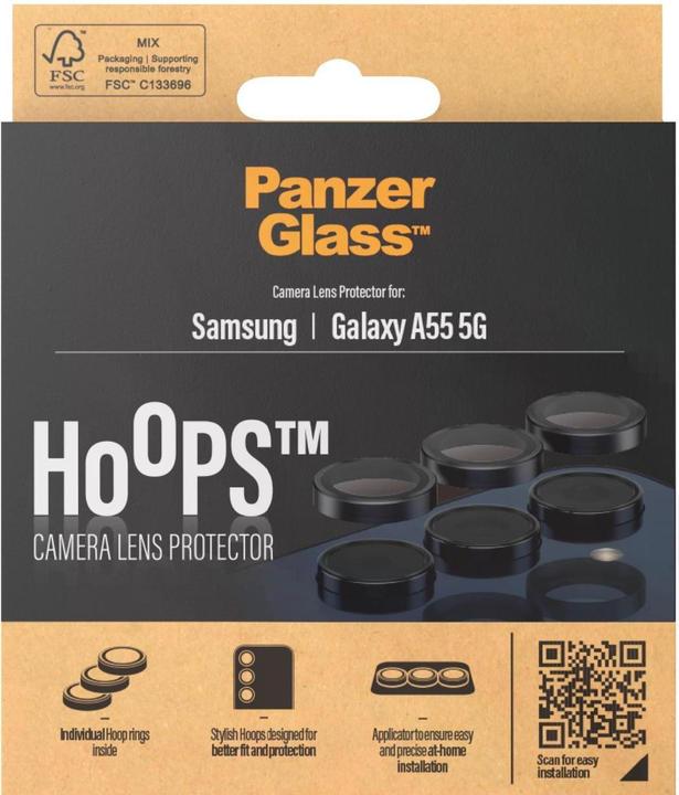 Produktbild PanzerGlass Hoops Camera Lens Protector (1 Stück, Samsung Galaxy A55)