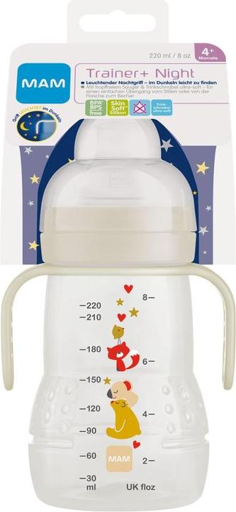 Produktbild MAM Babyflaschen PP-Flasche Trainer + Night 220 ml - Beig (220 ml)
