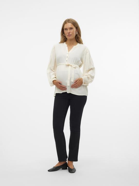 Actual product image Mamalicious Regular fit Mandarin collar Cuffs with button Balloon sleeves Top Blouse (XL)