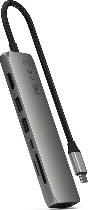 Image du produit Satechi Slim 7 Multiport Hub Space Grey (USB-C, 7 Ports)