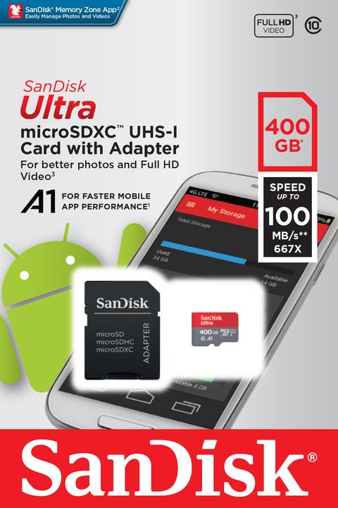 Produktbild SanDisk Ultra microSDXC U1 (400 GB, microSDXC, U1, UHS-I)