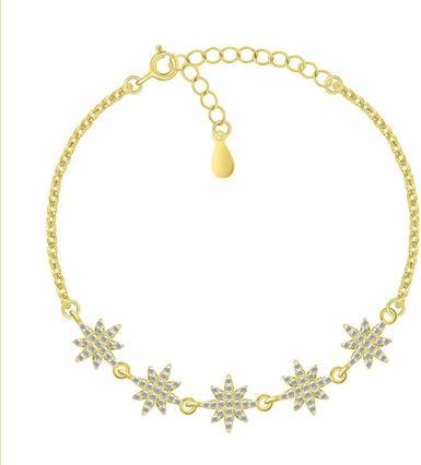 Brilio Silver - Playful silver bracelet Stars with zircons BRC156W