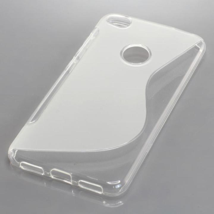 König Design Handy Hülle TPU S Line Schutz Case Schale für Huawei P8 Lite 2017 Transparent (Huawei P8 Lite (2017))
