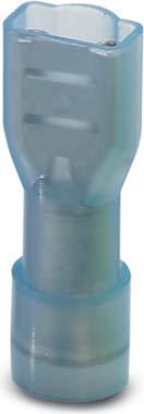 Actual product image Phoenix Contact Flat receptacle Plug-in width: 4.8 mm Plug-in thickness: 0.5 mm 180 ° Fully insulated Blue 3240539