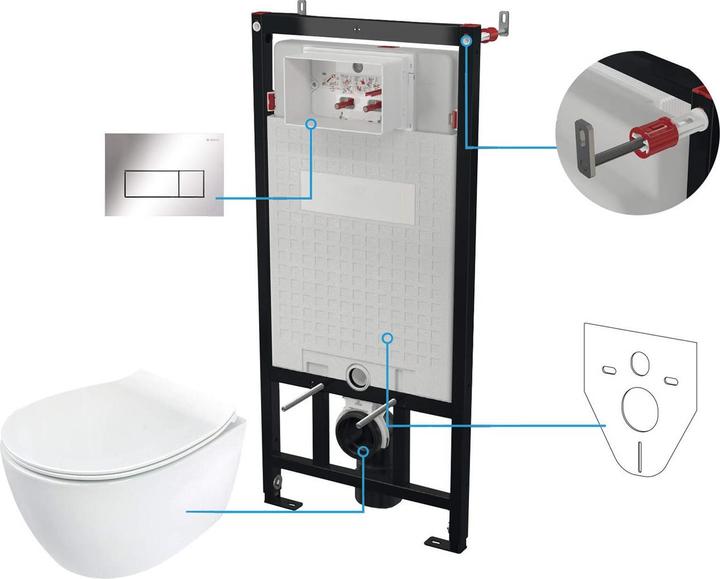 Produktbild Deante 6-in-1 Unterputz-WC-Set