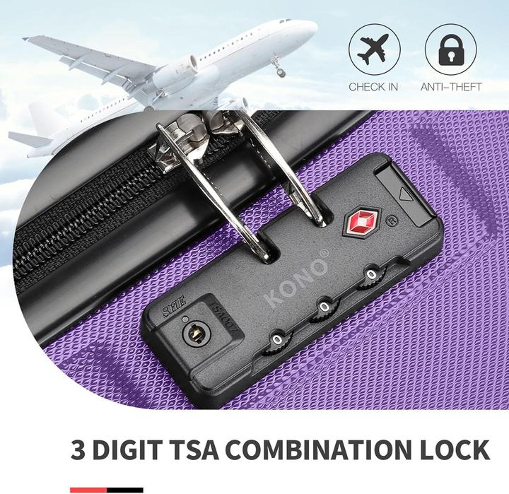 Immagine prodotto Kono K1871L PE 20 Handgepäck-Trolley (39 l, Bagaglio a mano (fino a 50 litri))
