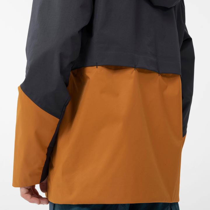 Actual product image Quechua Wanderjacke MH500 Kinder wasserdicht Gr. 122–170 Wandern grau/ocker
