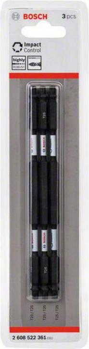 Produktbild Bosch Professional Zubehör Doppelklingen Schrauberbit-Set Impact Control, 3-teilig, T25, 150 mm (T25)