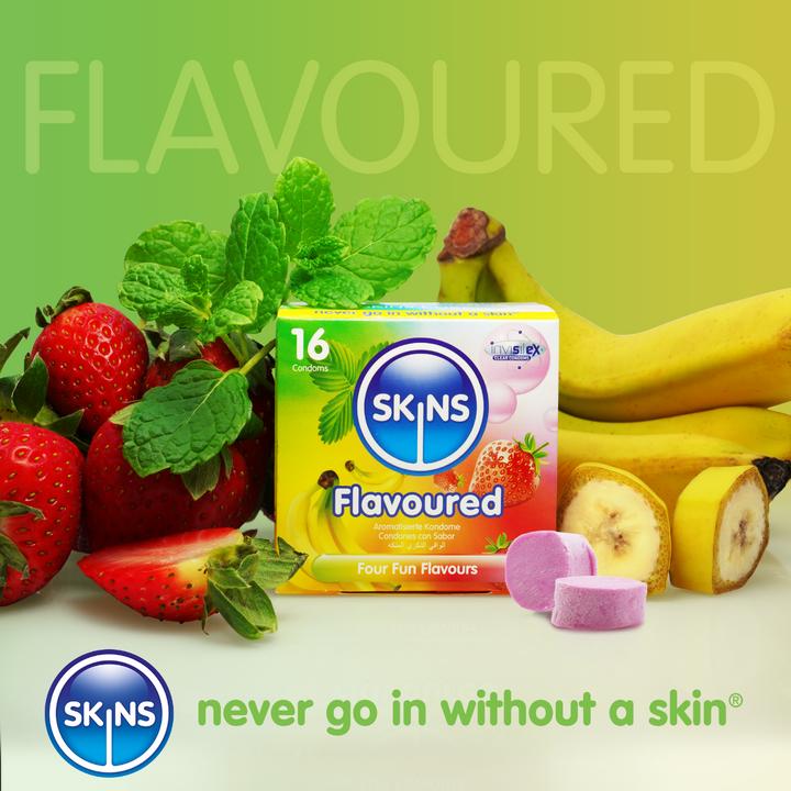 Actual product image Skins Condom Flavours 12 Pack (12 pcs.)