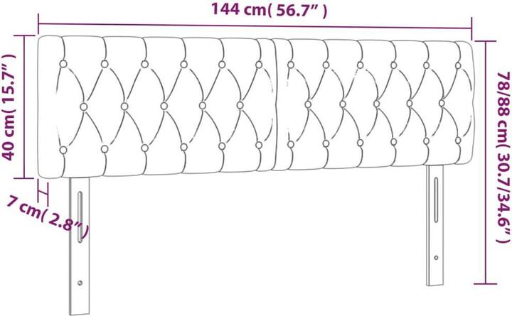 Actual product image VidaXL Naoma (144 x 7 x 88 cm)