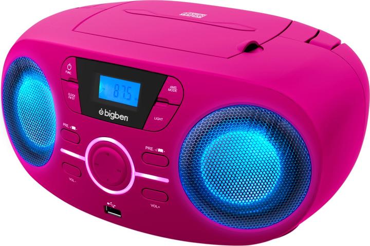 Bigben CD/ Radio portable CD61 USB- rose (FM, PLL)