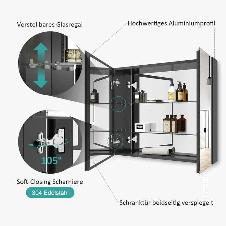 Produktbild Emke Spiegelschrank (65 x 75 cm)