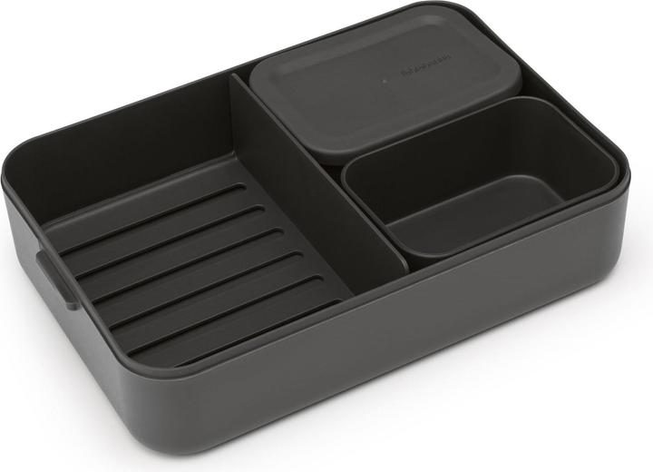 Image du produit Brabantia Boîte à lunch Make & Take 25.5 x 16.7 x 6.2 cm, Gris foncé