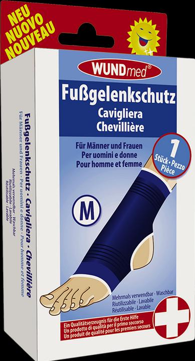 Actual product image Wundmed Elastische Sportbandage blau Fussgelenkschutz Grösse M (M)