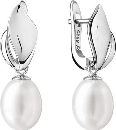 Silvego Silver earrings with real white pearls Maeve GRP19481EW