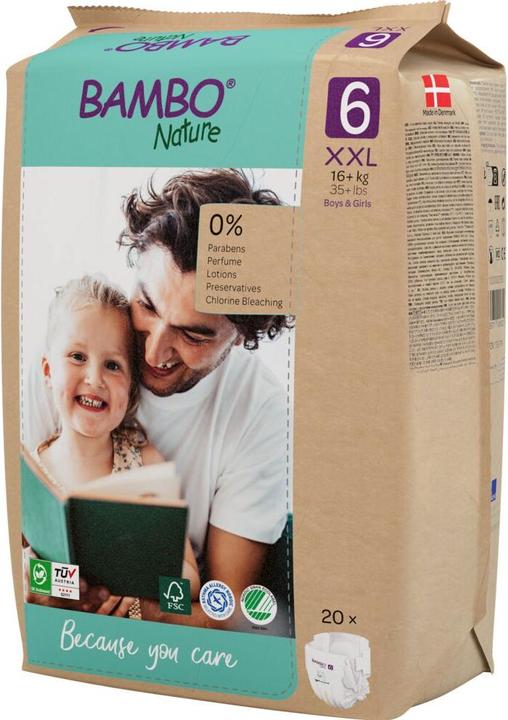 Produktbild Bambo Nature, Gr. 6, 16+ kg, Papier Verpackung (Gr. 6, 20 Stück)