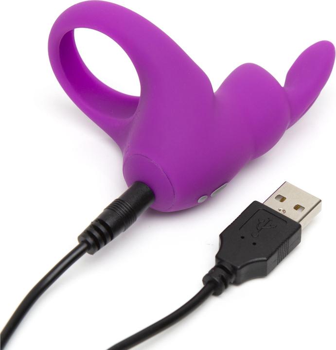 Actual product image Happy Rabbit Cock Ring Black (3 cm)