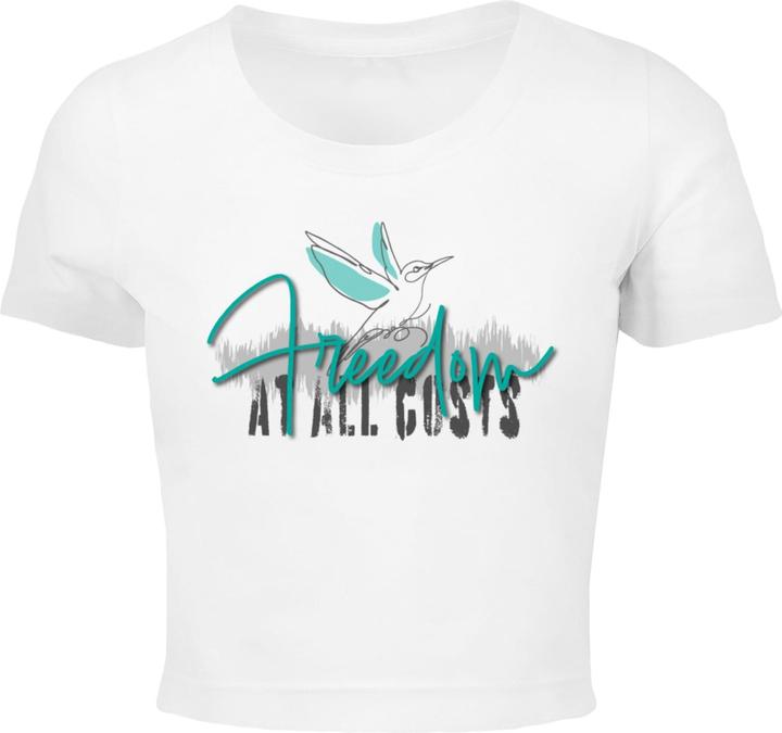 Actual product image Merchcode Ladies Freedom At All Costs Cropped Tee - 118463 (S)