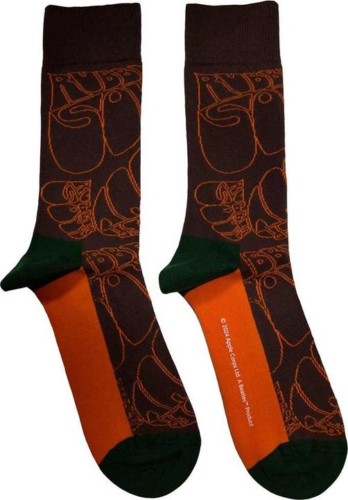 The Beatles Rubber Soul Text Outlines Repeat Socken (40.5 - 45.5)