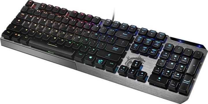 Image du produit MSI Vigor GK50 Low Profile Clavier USB QWERTY US anglais, Métallique (US, Filaire)