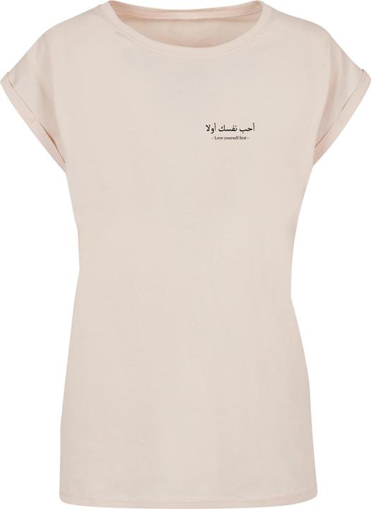 Actual product image Merchcode Ladies Love Yourself First Extended Shoulder Tee - 113403 (S)