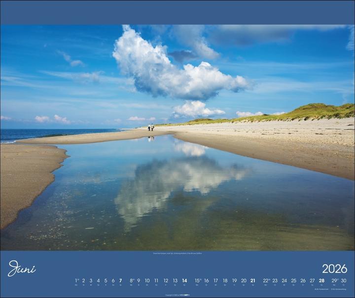 Actual product image Nordsee Kalender 2026 (55 x 46 cm, Hardcover, German)