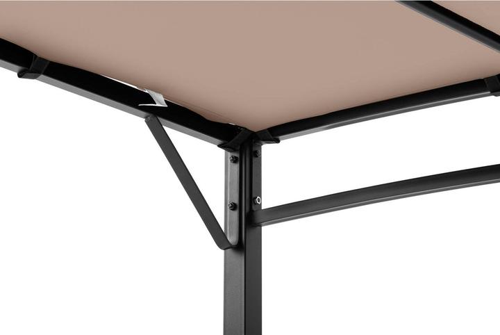 Produktbild Uniprodo Pavillon Anbaupavillon Terrasse Pergola Vordach freistehend beige 3 x 4 m (300 cm, 408 cm)