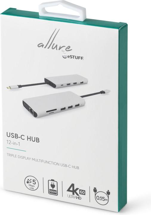 Immagine prodotto eSTUFF Dock mobile USB-C 12-in-1 (USB-C, 12 Porti)