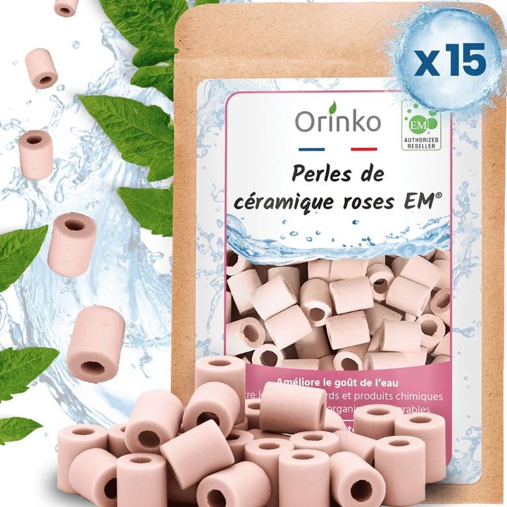 Orinko Perles en céramique Purificateur d'eau Pack de 15 Rose (15 x)
