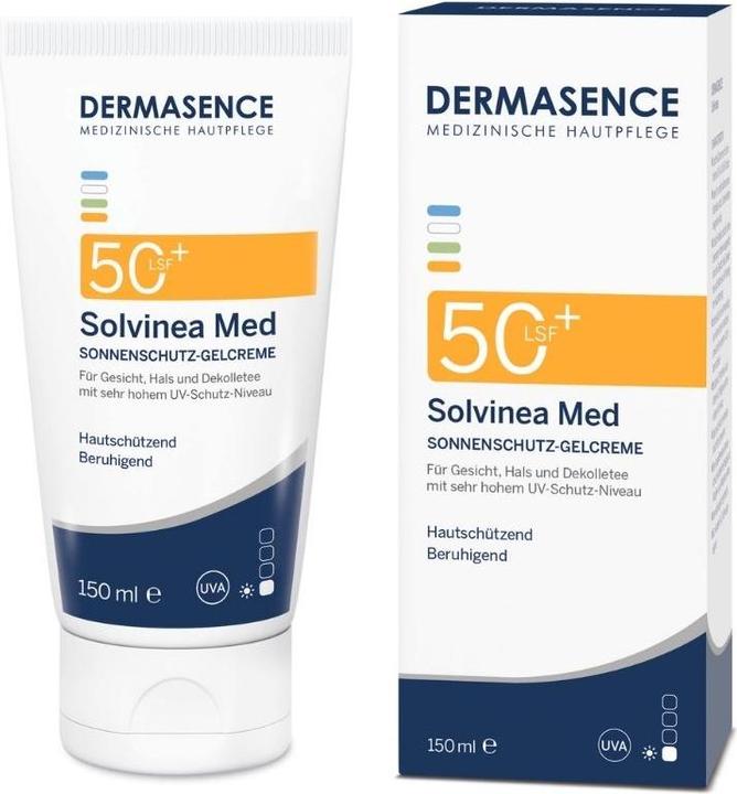 Dermasence Solvinea Med LSF 50+ Sonnenschutz-Gelcreme, 150 ml Creme (Sonnencreme Gesicht, SPF 50+, 150 ml)