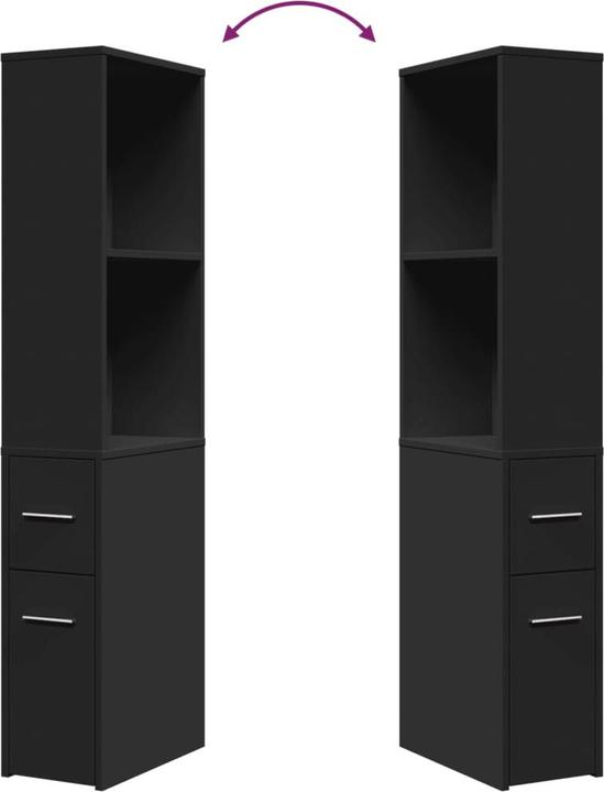 Produktbild VidaXL Badschrank Schmal mit Rollen (22 x 41 x 135 cm)