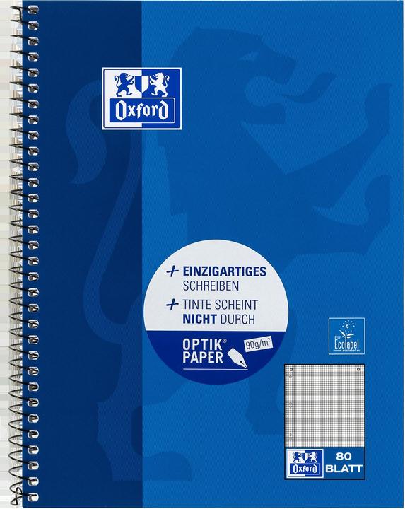 Produktbild Oxford Collegeblock (A5, Kariert, Harter Einband)
