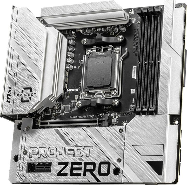 Produktbild MSI B650M PROJECT ZERO (AM5, AMD B650, mATX)