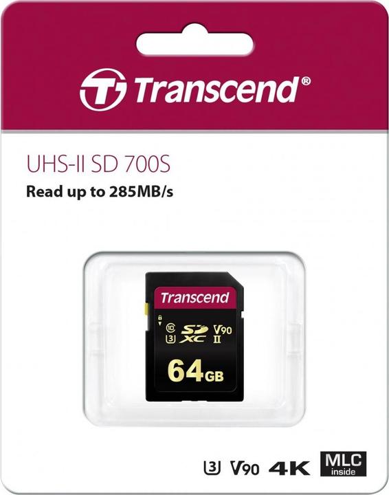 Immagine prodotto Transcend SDXC 700S (64 GB, SDXC, U3, UHS-II)