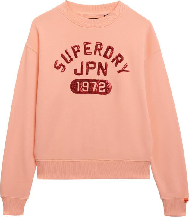 Superdry EMBELLISHED VARSITY LOOSE CREW Dames Trui
