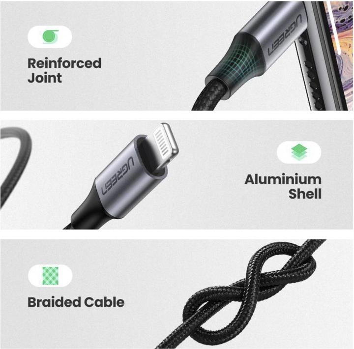 Produktbild Ugreen Audioadapter to 3.5mm (1 m, 3.5mm Klinke (AUX))