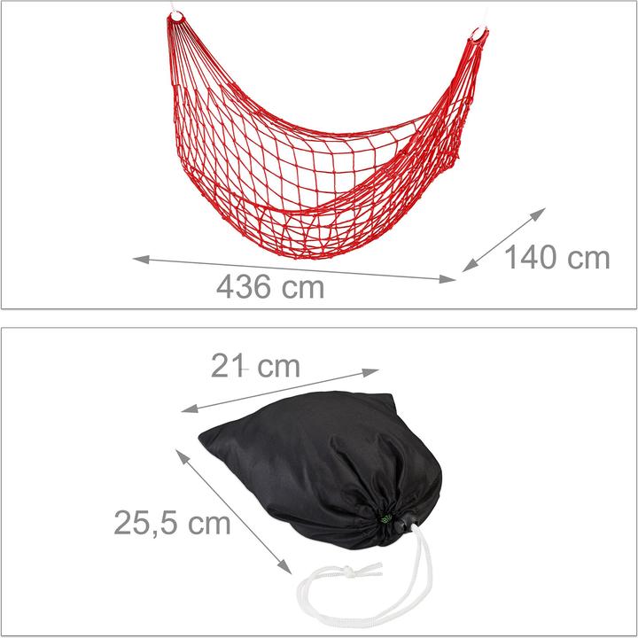 Actual product image Relaxdays Net hammock (120 kg)