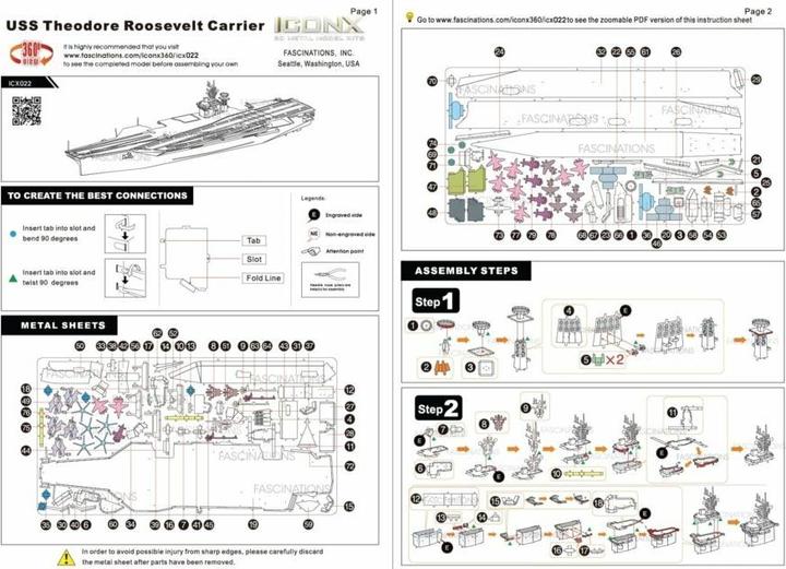 Image du produit Metal Earth ICONX USS Roosevelt Carier