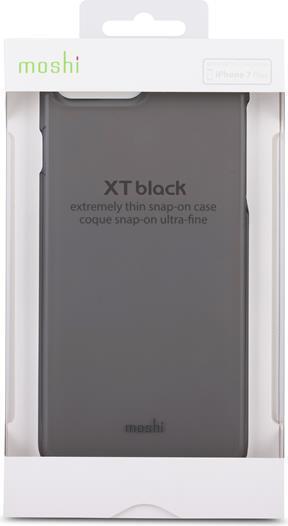 Actual product image Moshi XT Black extremely thin snap-on case for iPhone 8/7 Plus - Stealth Black (Apple iPhone 8 Plus, Apple iPhone 7 Plus)
