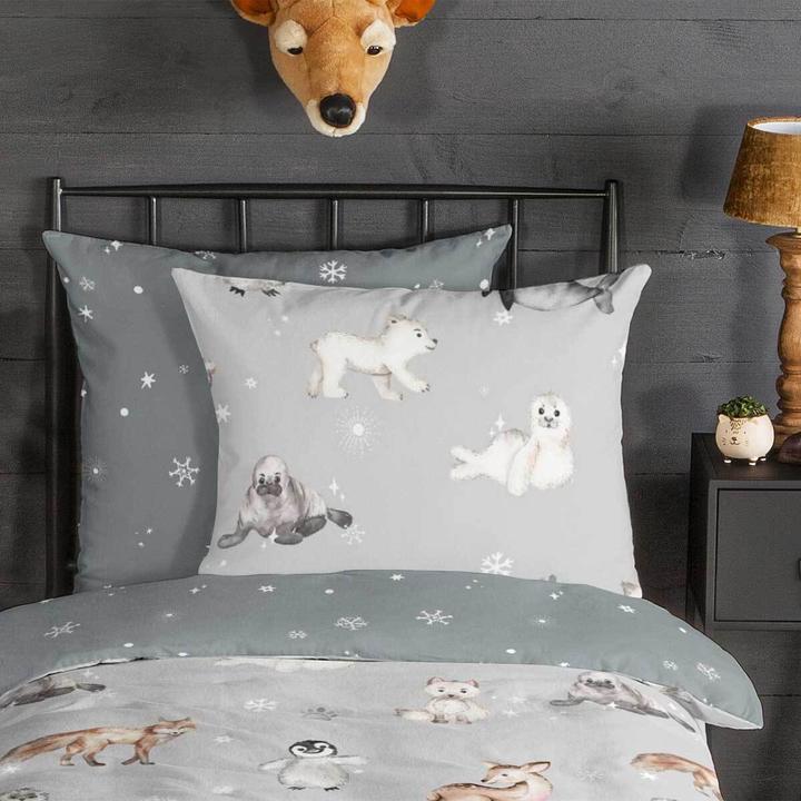 Actual product image Good Morning Cira grey (Bedding set, 135x200 cm + 80x80 cm)