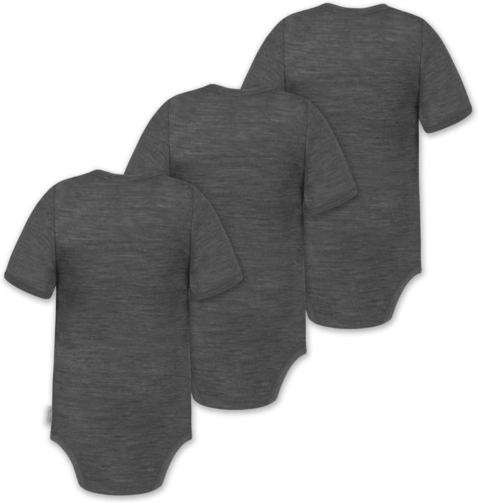 Image du produit Normani Lot de 3 bodies manches courtes bébé mérinos "Tihoi" - 9311 (80)